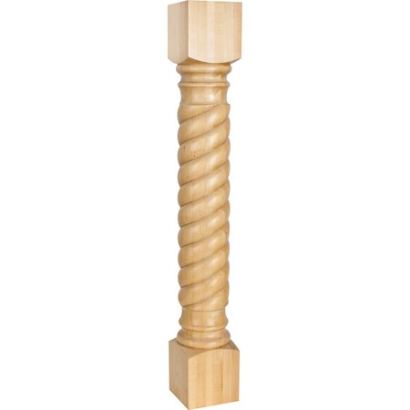 HARDWARE RESOURCES 5" Wx5"Dx35-1/2"H Maple Rope Post P21MP